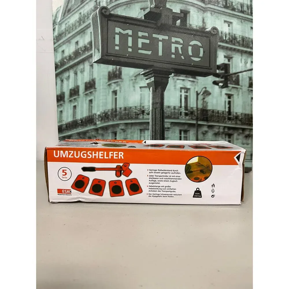 5Pcs Furniture Moving Kit with Lifting Bar & Sliders